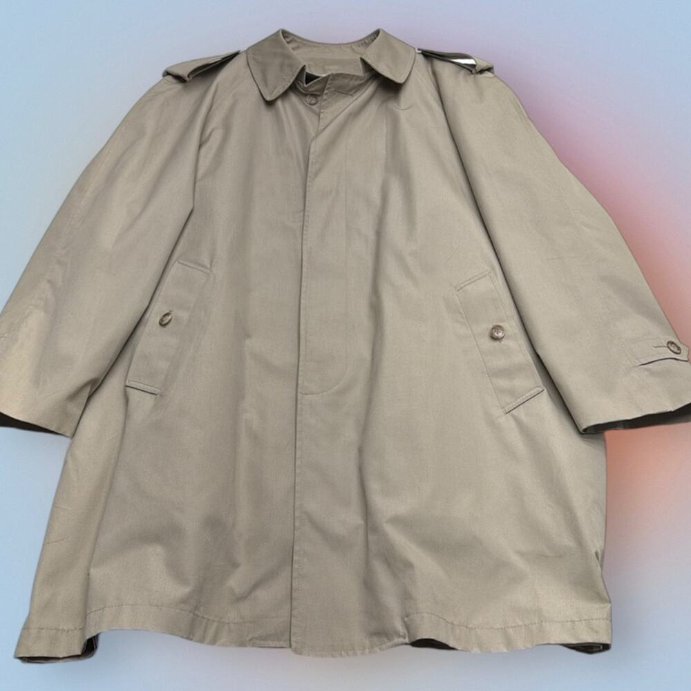 STAFFORD Men’s 46 REG Khaki All Seasons Trench Coat